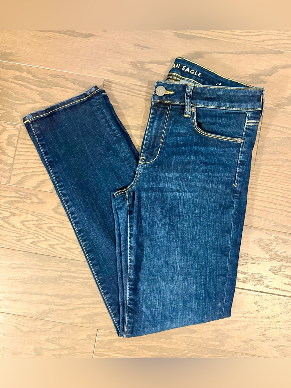 American Eagle Next Level Stretch Skinny Jeans Dark Wash Size 8 Regular